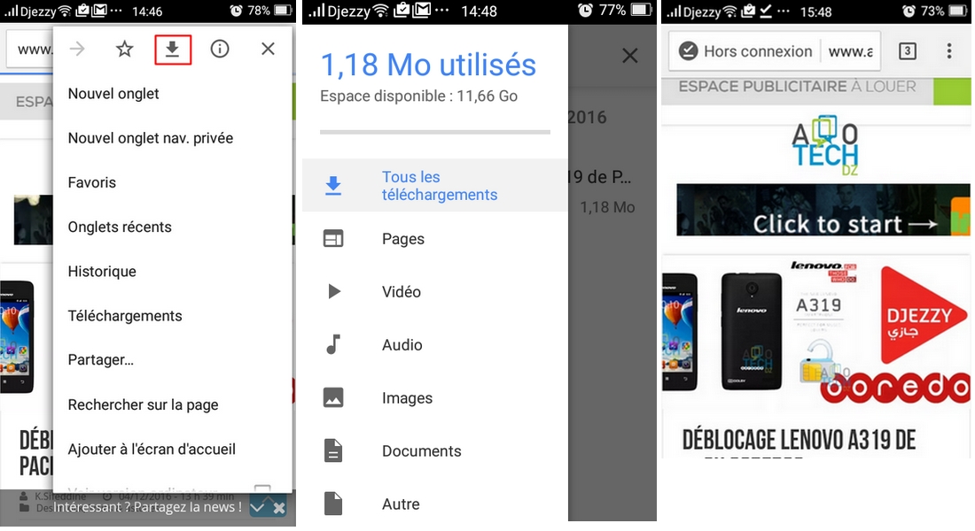 google chrome android telechargement .hors