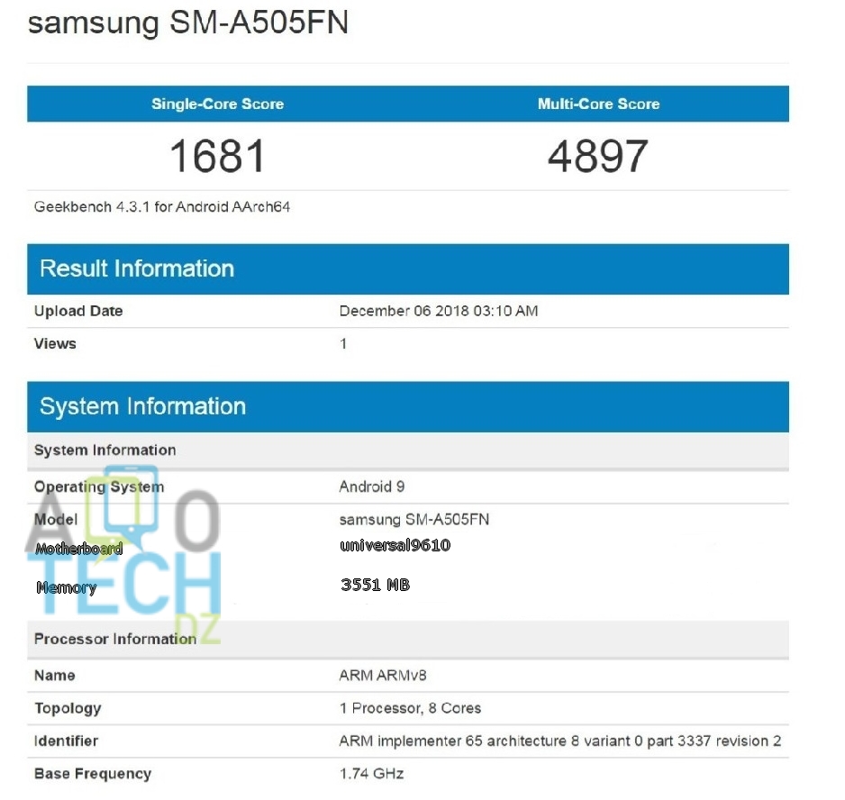 Samsung-SM-A505FN-BECHMARK