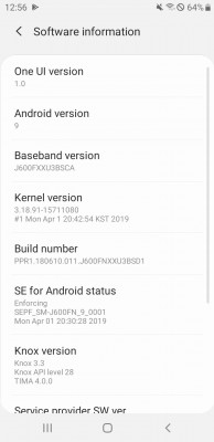 galaxy j6 android pie
