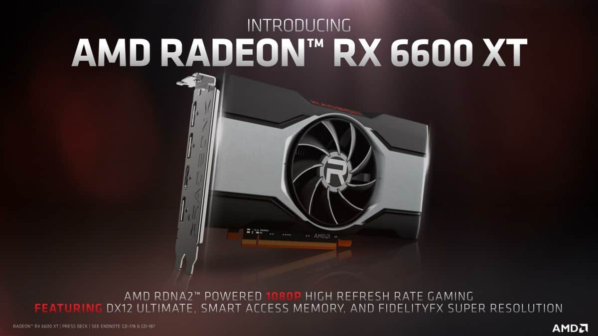 AMD annonce la carte graphique Radeon RX 6600 XT pour 379 $