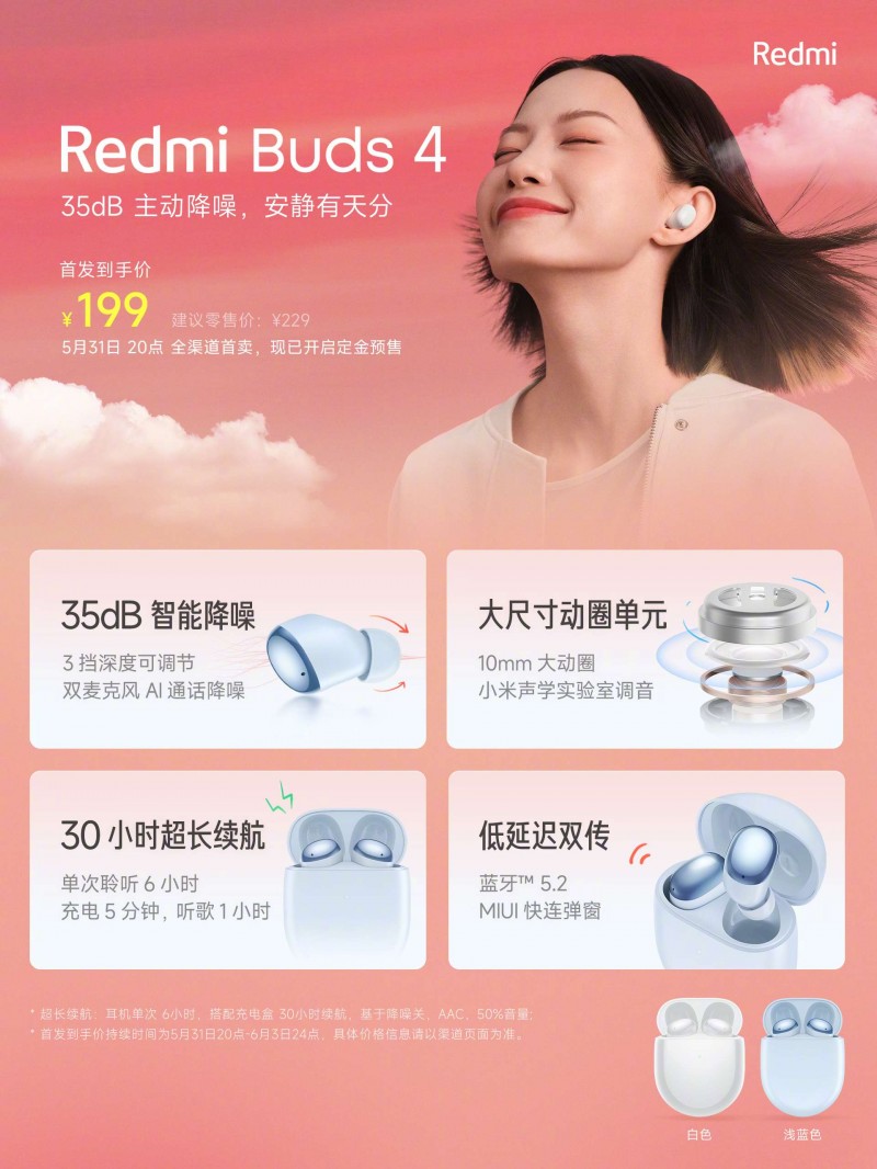 Xiaomi dévoile Mi Band 7, Redmi Buds 4 et Redmi Buds 4 Pro