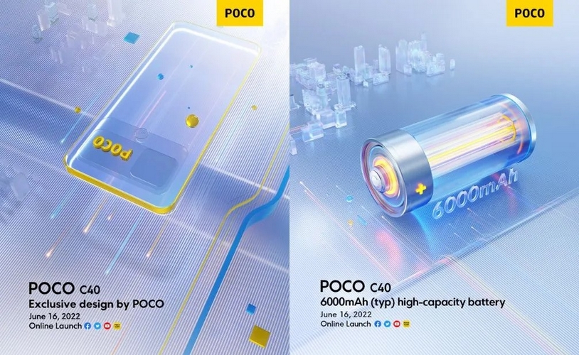 POCO-C40-batterie-6000-mAh